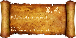 Móczár Anett névjegykártya